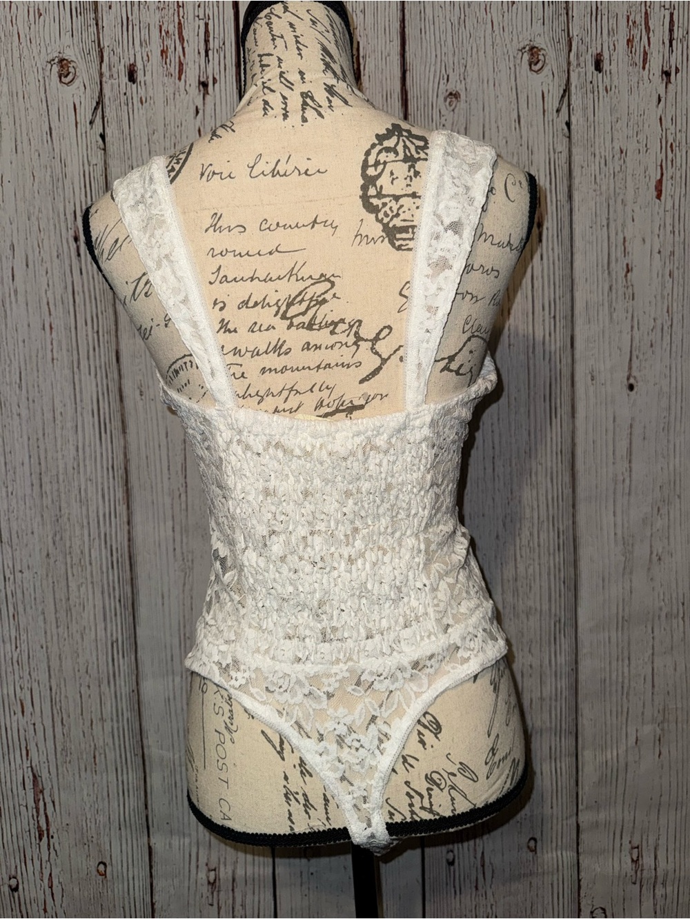 Free People White Lace One-Piece Lingerie Bodysuit - Picture 3 of 5